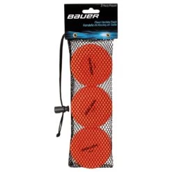 BAUER FLOOR HOCKEY PUCK - ORANGE - 3ER PACK